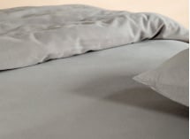 Drap housse 140x190 Coton Bio - Gris - 4