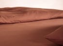 Drap housse 140x190 Coton Bio - Terracotta - 4