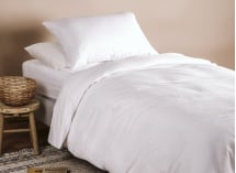 Drap housse 90x190 Coton Bio - Blanc - 3