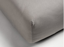 Drap housse 90x190 Coton Bio - Gris - 1