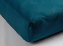 Drap housse 90x190 Coton Bio - Bleu nuit - 1