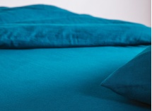 Drap housse 90x190 Coton Bio - Bleu nuit - 4