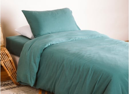 Drap housse 90x190 Coton Bio - Eucalyptus - 3