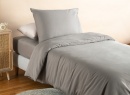 Drap housse 90x200 Coton Bio - Gris - 3