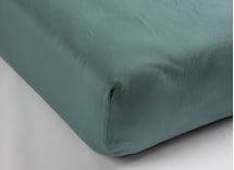 Drap housse 90x200 Coton Bio - Eucalyptus - 1