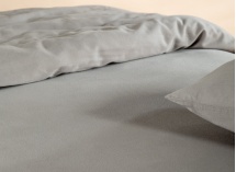 Drap housse 140x200 Coton Bio - Gris - 4