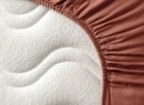 Drap housse 140x200 Coton Bio - Terracotta - 3