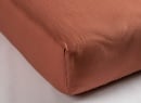 Drap housse 140x200 Coton Bio - Terracotta - 2