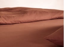 Drap housse 140x200 Coton Bio - Terracotta - 4