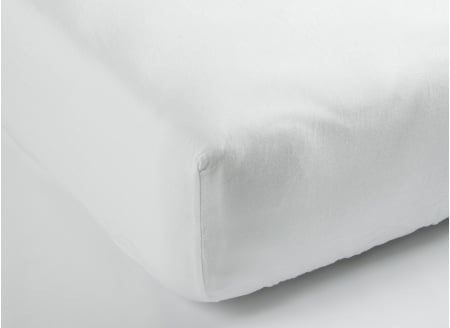 Drap housse 160x200 Coton Bio - Blanc - 2