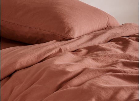Housse de couette 200x200 Coton Bio - Terracotta - 3