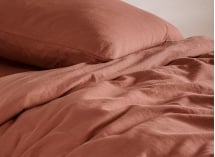 Housse de couette 240x260 Coton Bio - Terracotta  - 3