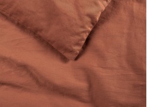 Housse de couette 240x260 Coton Bio - Terracotta - 4