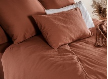 Housse de couette 240x260 Coton Bio - Terracotta  - 1