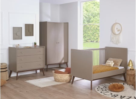 Complete babykamer ADELE - Klei/Notenhout