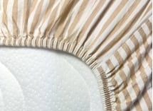 Drap housse 90x190 Percale de Coton Bio - Ambre 3