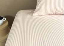 Drap housse 90x190 Percale de Coton Bio - Peach 2