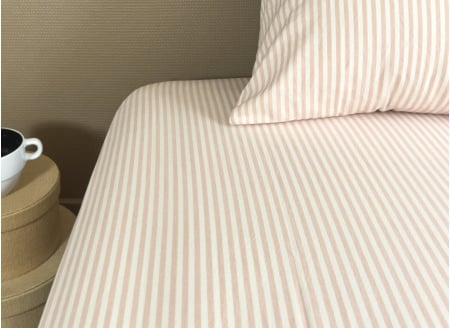 Drap housse 90x200 Percale de Coton Bio - Peach 2