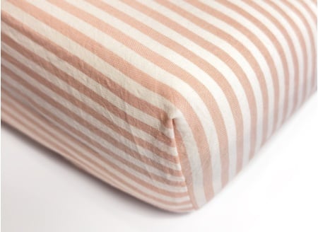 Drap housse 90x200 Percale de Coton Bio - Peach 1
