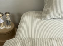 Drap housse 90x200 Percale de Coton Bio - Tilleul 2