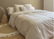 Drap housse 140x190 Percale de Coton Bio - Lin 4