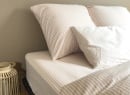 Drap housse 140x190 Percale de Coton Bio - Peach 1