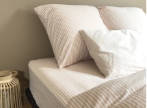 Drap housse 140x200 Percale de Coton Bio - Peach 2