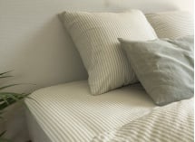 Drap housse 140x200 Percale de Coton Bio - Tilleul 2