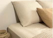 Drap housse 160x200 Percale de Coton Bio - Ambre 2