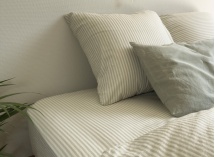 Drap housse 160x200 Percale de Coton Bio - Tilleul 2