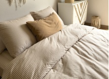Housse de couette 220x240 Percale de Coton Bio - Ambre 1