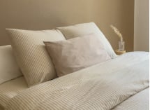 Housse de couette 220x240 Percale de Coton Bio - Lin 1