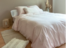 Housse de couette 220x240 Percale de Coton Bio - Peach 5