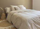 Housse de couette 240x260 Percale de Coton Bio - Lin 5