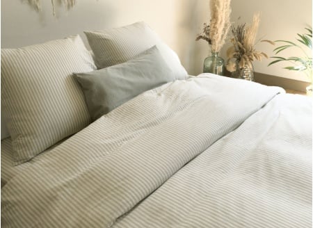 Housse de couette 240x260 Percale de Coton Bio - Tilleul 1