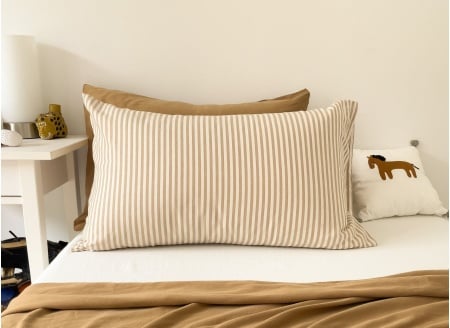 Kussensloop 40x60 Biologisch Katoenen Percale - Gestreept