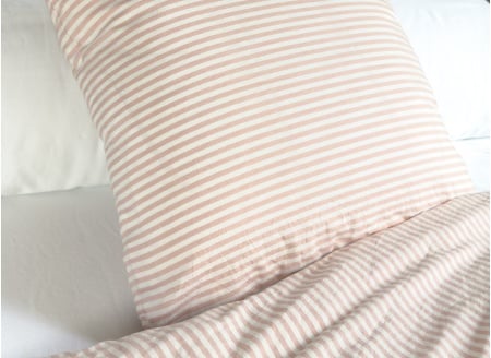 60x60 Pillowcase Organic Cotton Percale - Striped