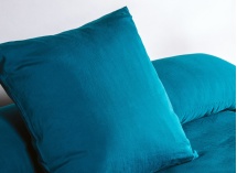 Taie d'oreiller 60x60 Coton Bio - Bleu nuit 1