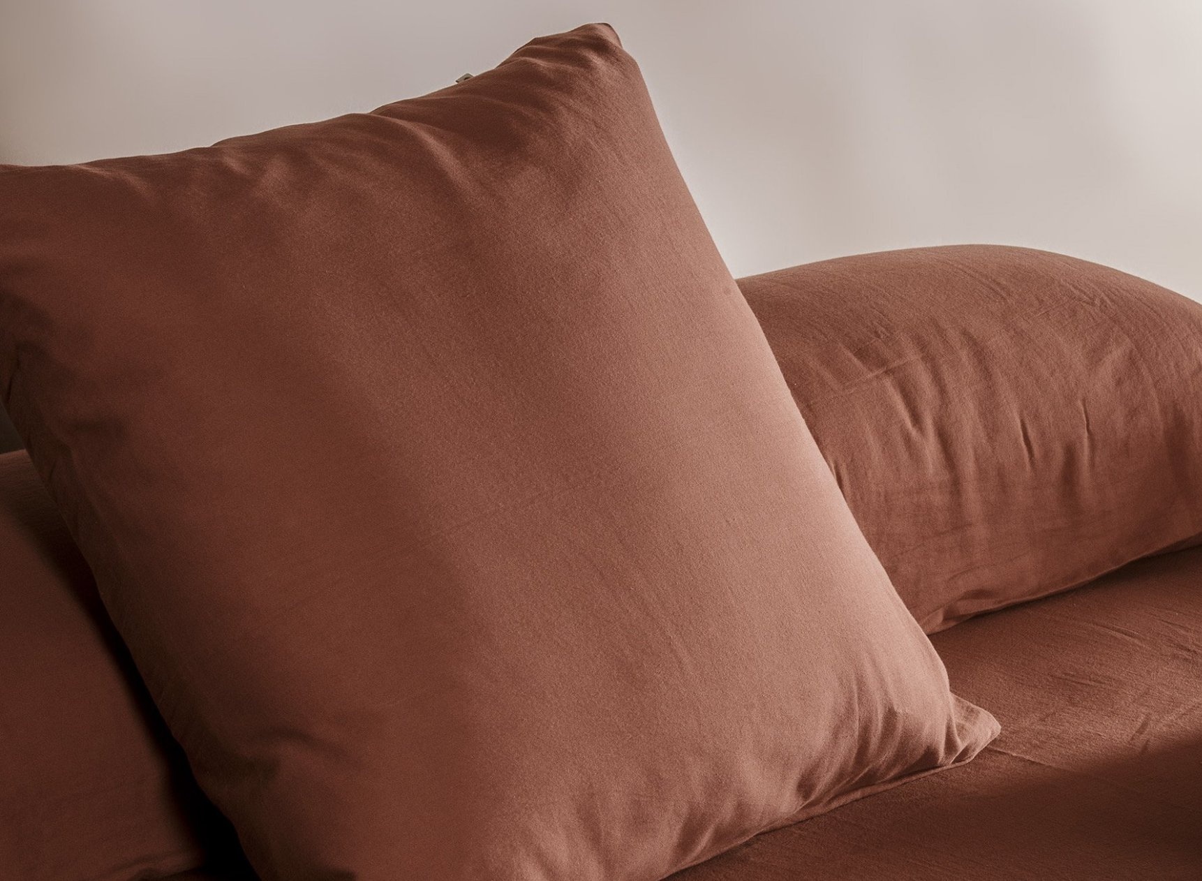 Taie d'oreiller 60x60 Coton Bio - Terracotta 1