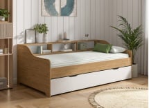 Lit gigogne avec rangement 90x200 AEL - 1
