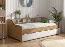 Lit gigogne avec rangement 90x200 AEL - 1
