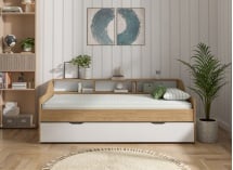Lit gigogne avec rangement 90x200 AEL - 3