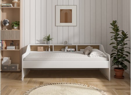 Letto divano con contenitore 90x200 AEL - Bianco