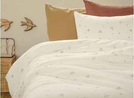 Housse de couette 140x200 Coton Bio - L'envolée 1