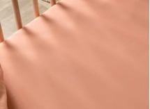 Drap housse 70x140 Satin de Coton bio - Peach 2