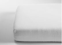 Drap housse 70x140 Satin de Coton bio - Blanc 1