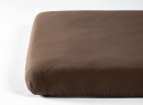 Drap housse 70x140 Satin de Coton bio - Brun 1