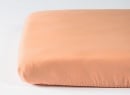 Drap housse 70x140 Satin de Coton bio - Peach 1