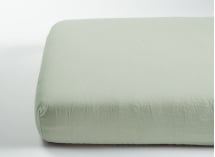 Drap housse 70x140 Satin de Coton bio - Tilleul 1