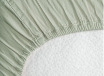 Drap housse 70x140 Satin de Coton bio - Tilleul 3